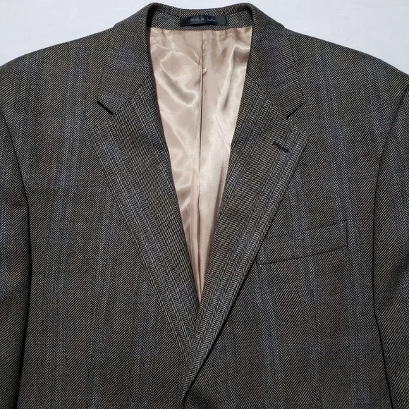 Ralph Lauren Mens 42R Lambswool 2 Button‎ Herringbone Sport Coat 36W 32L Pants - Picture 4 of 16